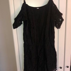 short black knit romper